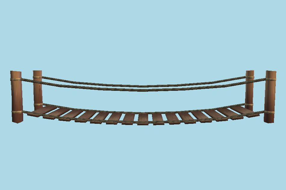 Wooden Bridge 3d model